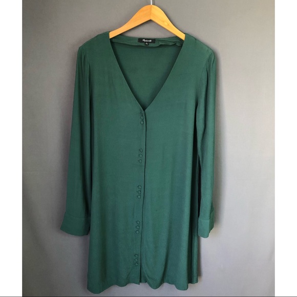 Madewell Button Front Dress - Picture 4 of 8